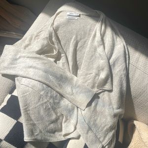 Vince 100% cashmere light grey open cardigan sweater. Size medium